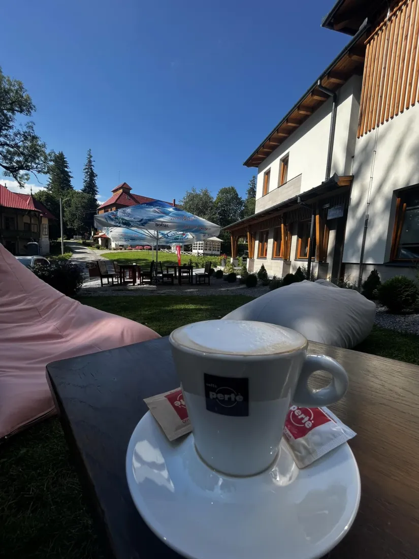 The terrace next to the villa